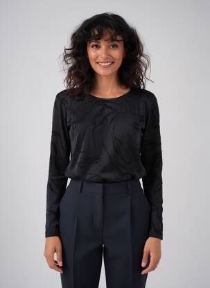 Top manches longues manches longues noir ENTRACTE femme