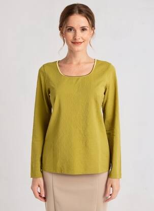 Top manches longues manches longues vert ENTRACTE femme