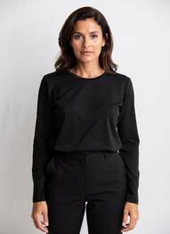 Top stretch manches longues noir ENTRACTE femme