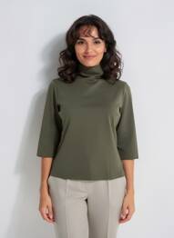 Top stretch manches 3/4 vert ENTRACTE femme