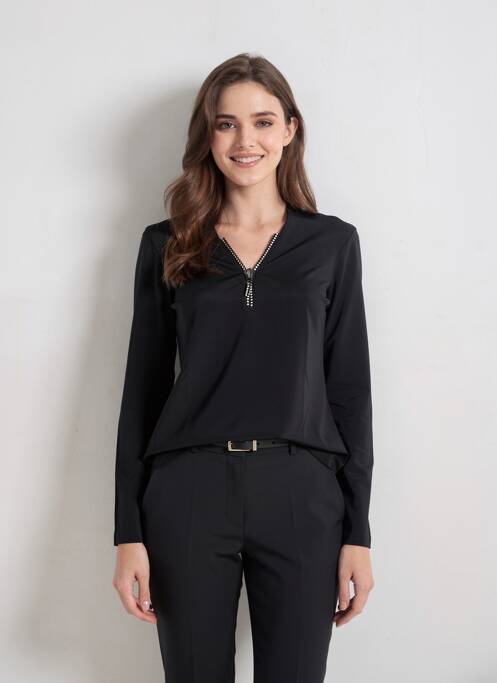 Top stretch manches longues noir ENTRACTE femme