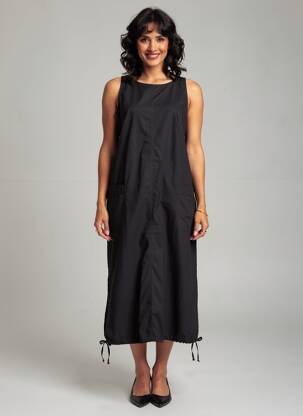 Robe longue sans manche sans manche noir ARMOR LUX femme