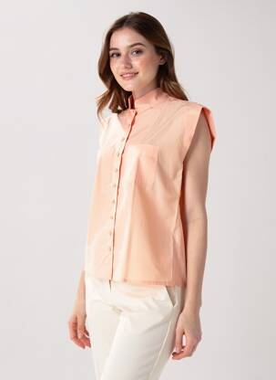 Chemisier coupe cintrée sans manche orange CASTILLE femme
