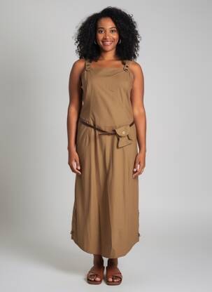 Robe longue fines bretelles fines bretelles vert CARNET DE BORD femme