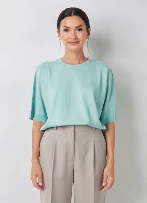 Top manches courtes manches courtes bleu MONTAGUT femme