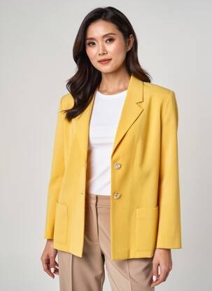Blazer poches jaune PRUNELLE femme