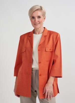 Blazer fausses poches orange PIER BÉ femme