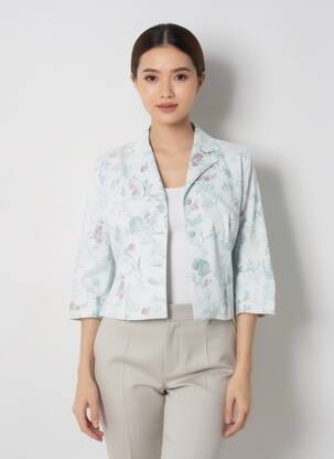 Blazer coupe cintrée bleu PIER BÉ femme