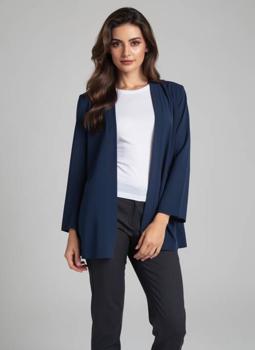 Veste casual epaulette bleu PIER BÉ femme