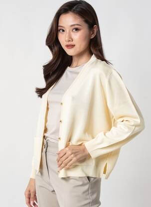 Gilet manches longues stretch beige MONTAGUT femme