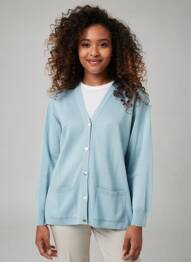 Gilet manches longues stretch bleu MONTAGUT femme