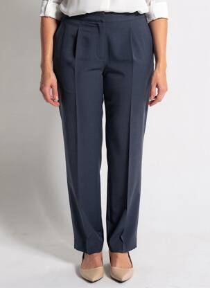 Pantalon slim tissage popeline taille normale bleu BIESSE femme