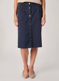 Jupe mi-longue stretch bleu ARMOR LUX femme