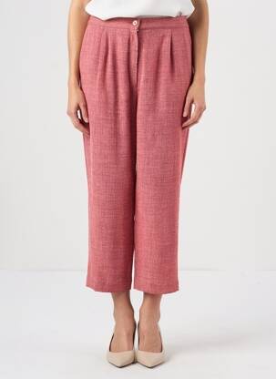 Pantacourt coupe droite taille normale rouge PRUNELLE femme