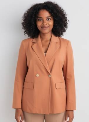 Blazer poches marron C'EST BEAU LA VIE femme