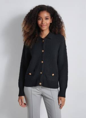 Veste casual poches noir HAJO femme