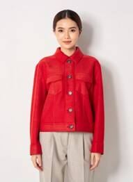 Veste casual poches rouge BARBARA LEBEK femme