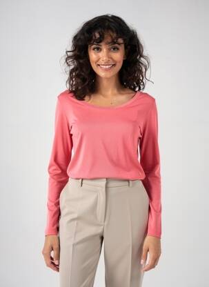 Top stretch manches longues rose C'EST BEAU LA VIE femme