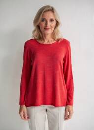 Top stretch manches longues rouge VISION NIGHT femme