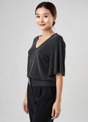 Top stretch manches longues noir LE SINGE DE JULIE femme