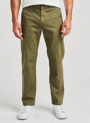 Pantalon chino poches taille normale vert IRON AND RESIN homme