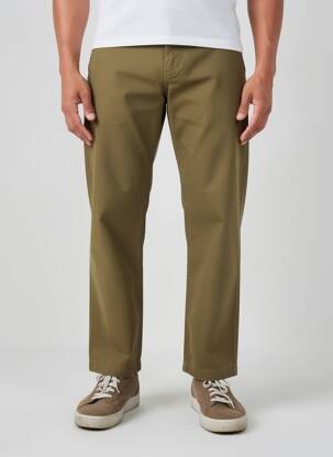 Pantalon chino tissage popeline taille normale vert DAYTONA homme