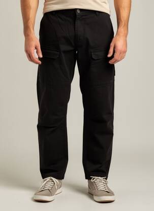 Pantalon cargo coupe droite taille normale noir DAYTONA homme