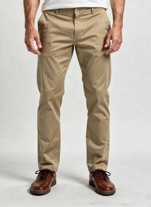 Pantalon chino stretch taille normale marron DAYTONA homme