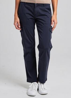 Pantalon cargo coupe droite bleu DAYTONA femme