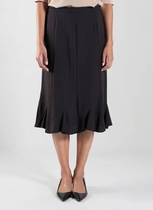 Jupe mi-longue coupe évasée gris 20/20 femme