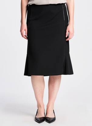 Jupe mi-longue coupe évasée noir PAUSE CAFE femme