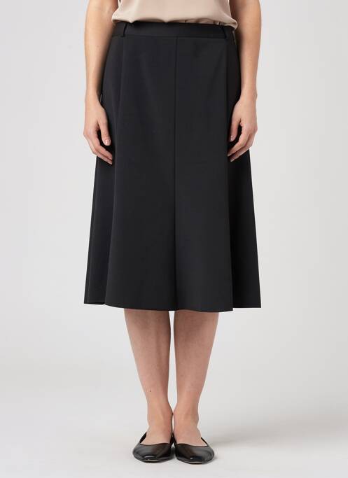 Jupe mi-longue coupe évasée noir 20/20 femme