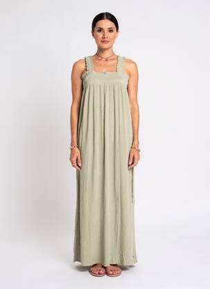 Robe longue sans manche sans manche vert KAFFE femme
