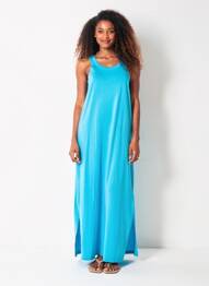 Robe longue sans manche sans manche bleu KAFFE femme