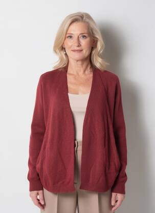 Gilet manches longues manches longues rouge SEE U SOON femme