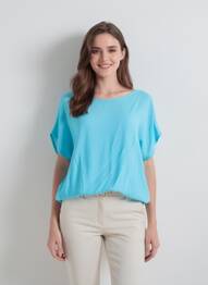 Top manches courtes manches courtes bleu KAFFE femme