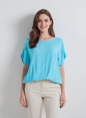 Top manches courtes manches courtes bleu KAFFE femme