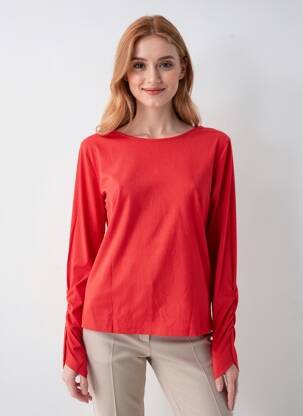 T-shirt manches longues manches longues rouge KAFFE femme