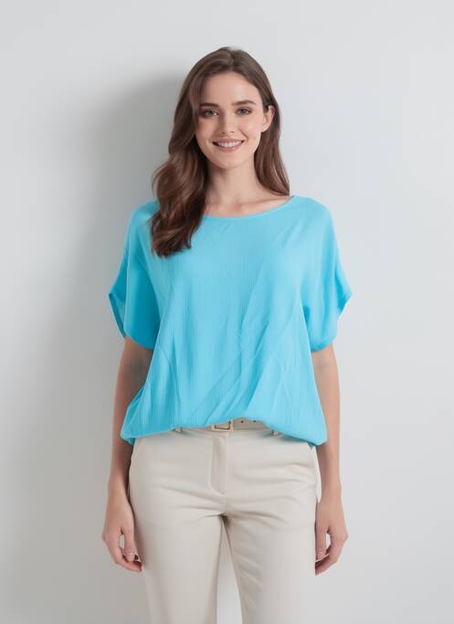 Top manches courtes manches courtes bleu KAFFE femme