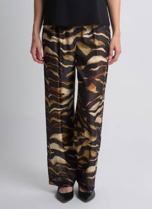 Pantalon droit taille élastique noir KAFFE femme