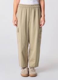 Pantalon cargo taille élastique beige IN WEAR femme