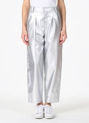 Pantalon 7/8 fermeture zippée sous rabat avec crochet argent IN WEAR femme