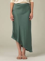 Jupe longue coupe fluide vert KAFFE femme