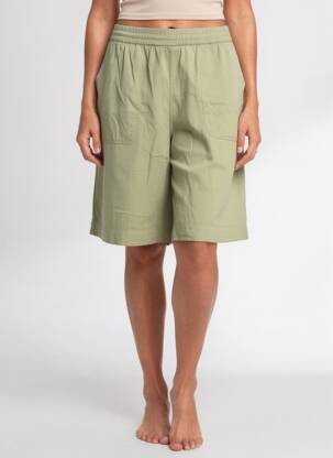 Bermuda taille élastique vert KAFFE femme