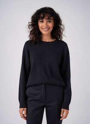 Pull coupe droite manches longues noir CECIL femme
