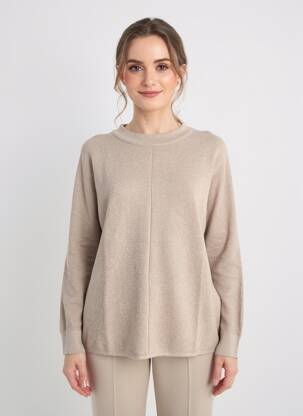Pull coupe droite manches longues beige CECIL femme