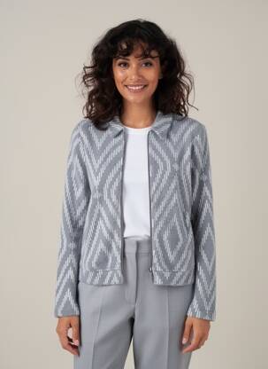 Gilet manches longues manches longues gris CECIL femme
