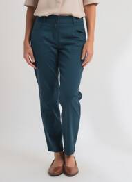 Pantalon slim tissage popeline taille normale bleu CECIL femme