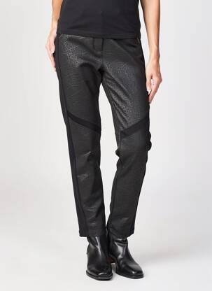 Pantalon 7/8 stretch taille normale noir MALOKA femme