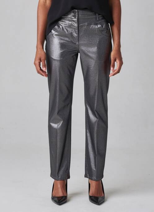 Pantalon droit stretch taille normale gris CECIL femme